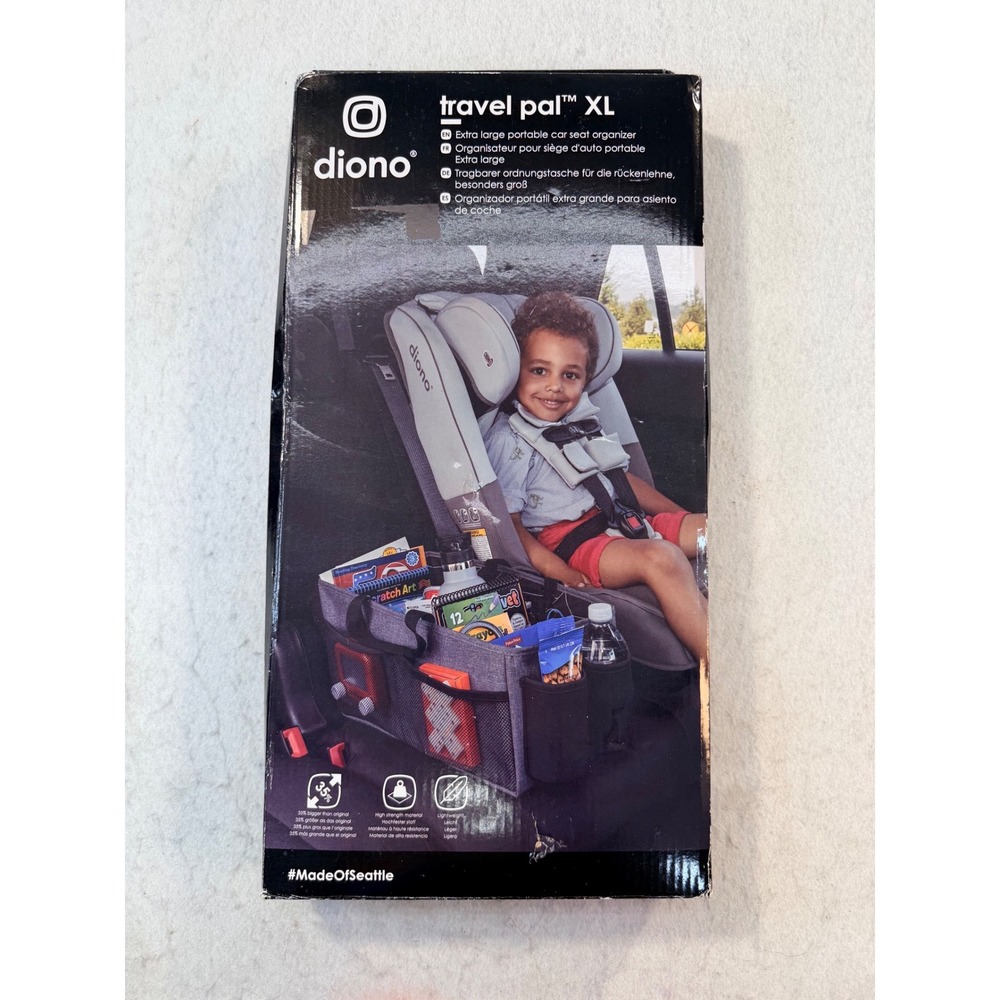 Diono Travel Pal XL Gray Portable Car Seat Organizer 12 Pockets 40307-GL-01 NEW